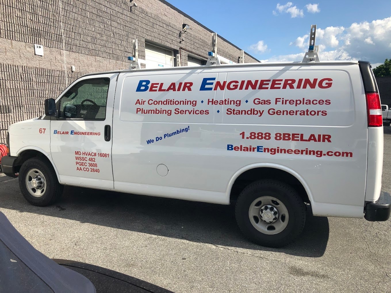 Belair Engineering and Service Company, Inc. service truck. Call today for expert services in the Crownsville area!