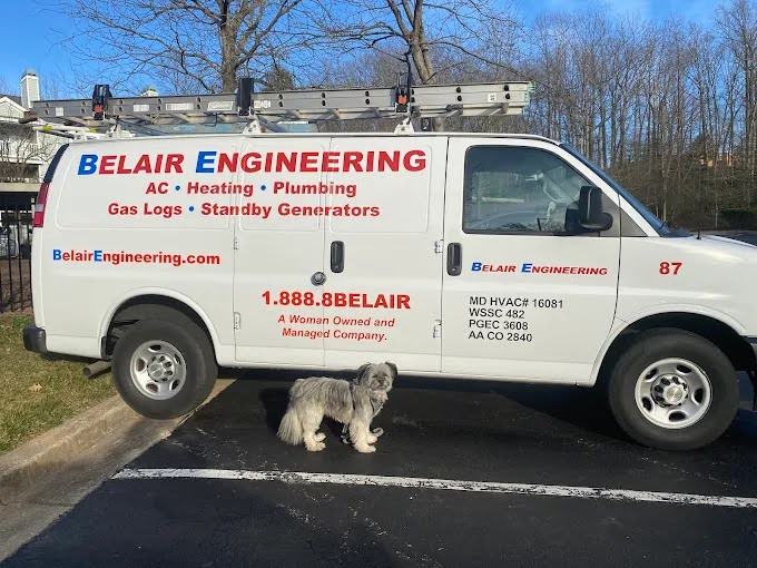 A Belair Engineering and Service Company, Inc. service truck - Edgewater HVAC and plumbing services since 1962