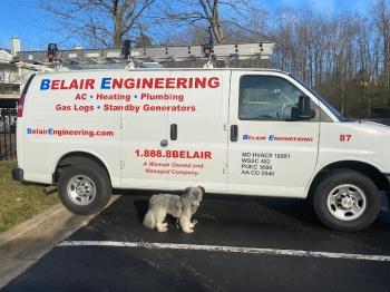 Belair Engineering and Service Company, Inc.'s service van and honary employee. Look out for us in the Prince George's County.