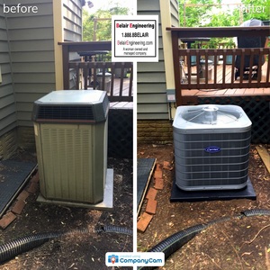 Before and after photo of work done in Crofton